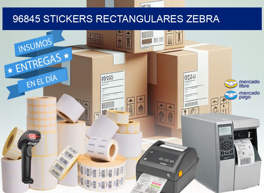 96845 Stickers rectangulares zebra