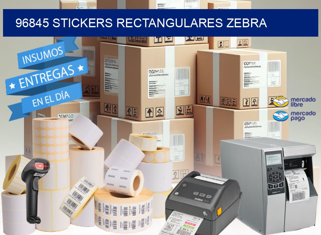 96845 Stickers rectangulares zebra