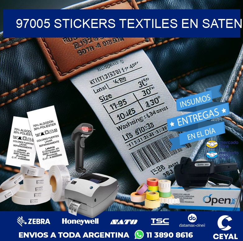 97005 STICKERS TEXTILES EN SATEN