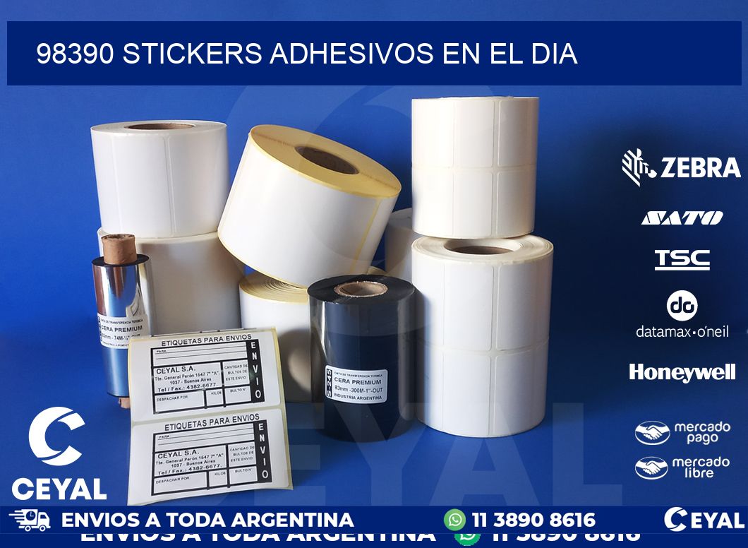 98390 stickers adhesivos en el dia