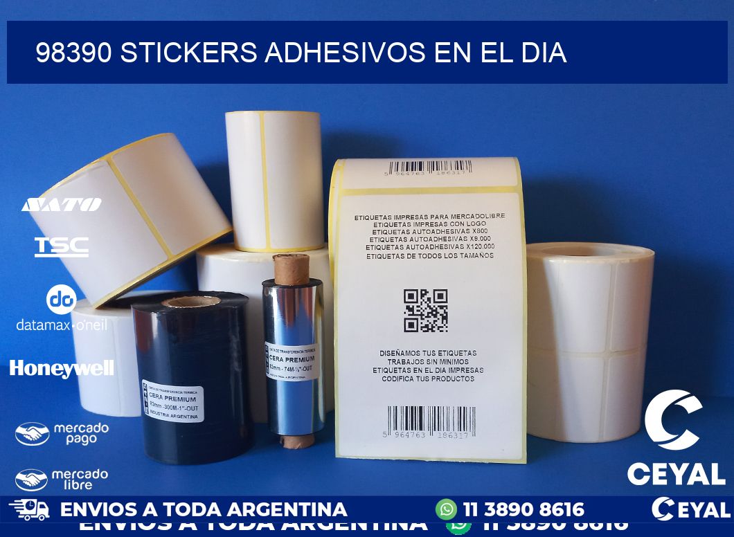 98390 stickers adhesivos en el dia
