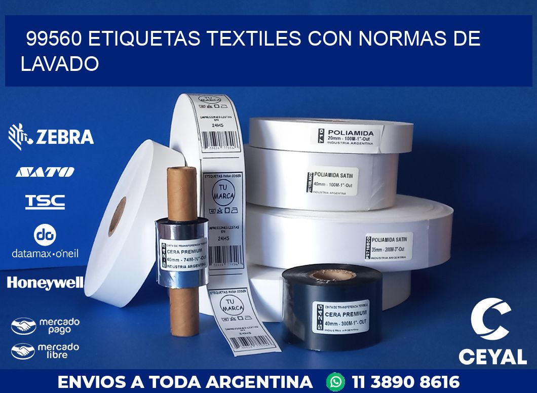 99560 ETIQUETAS TEXTILES CON NORMAS DE LAVADO