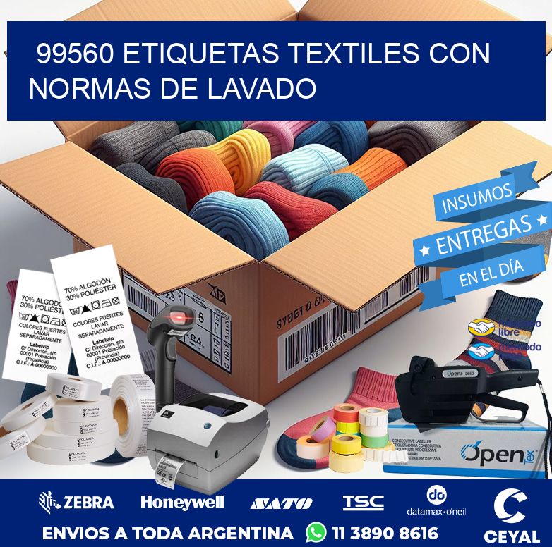 99560 ETIQUETAS TEXTILES CON NORMAS DE LAVADO
