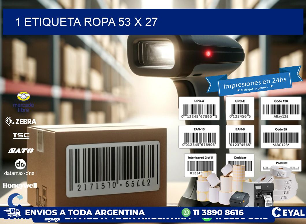 1 ETIQUETA ROPA 53 x 27