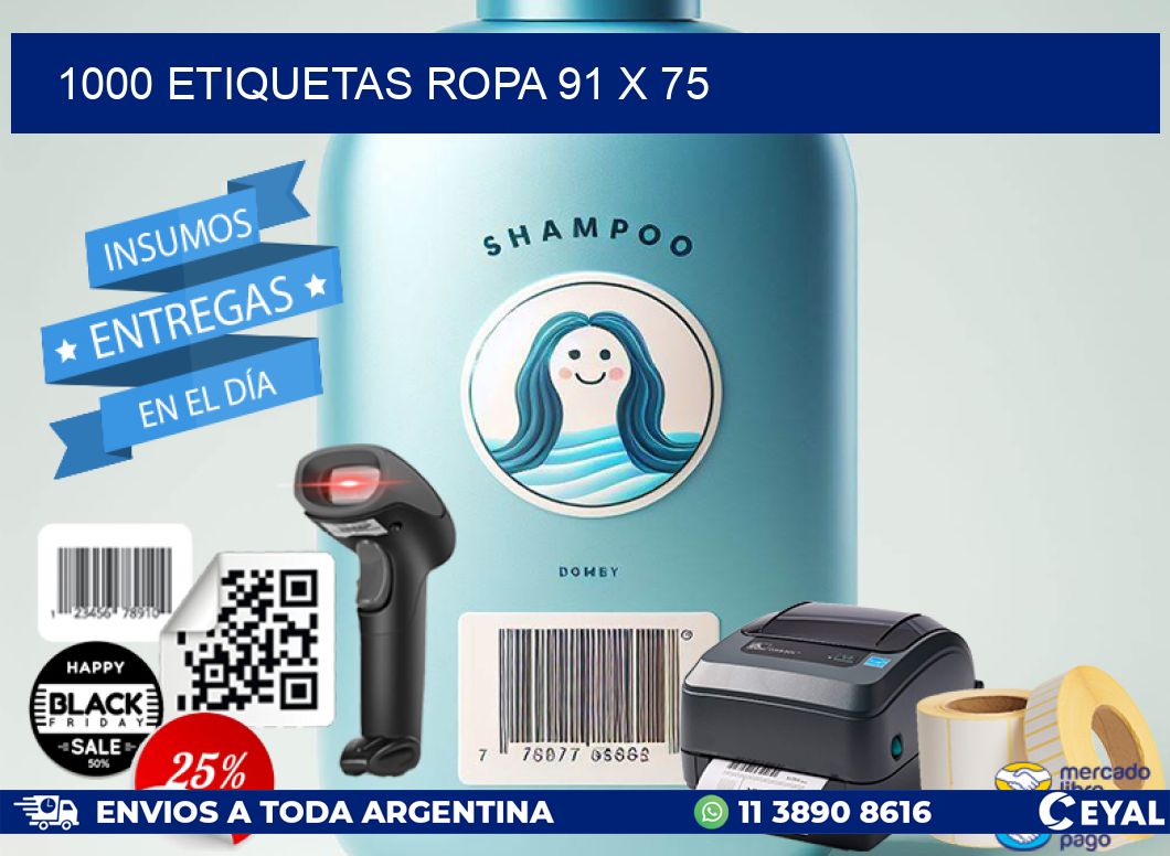 1000 ETIQUETAS ROPA 91 x 75