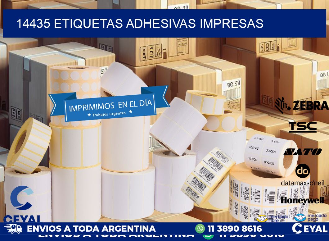 14435 ETIQUETAS ADHESIVAS IMPRESAS