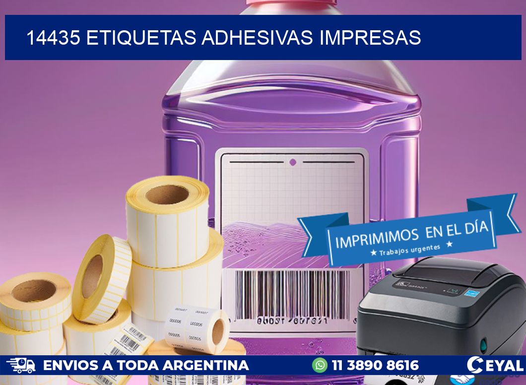 14435 ETIQUETAS ADHESIVAS IMPRESAS