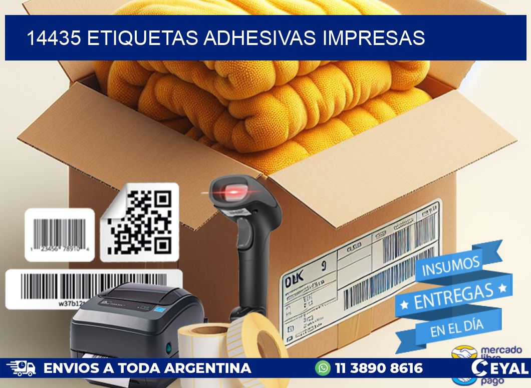 14435 ETIQUETAS ADHESIVAS IMPRESAS