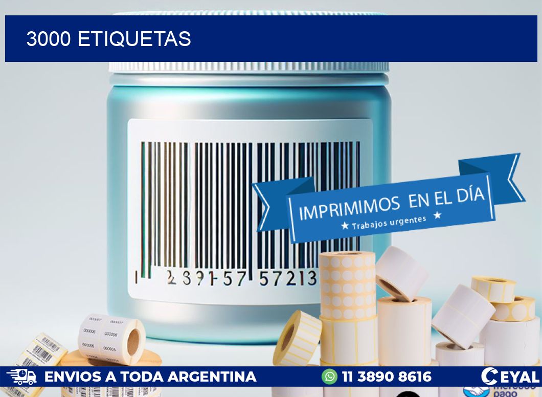 3000 ETIQUETAS