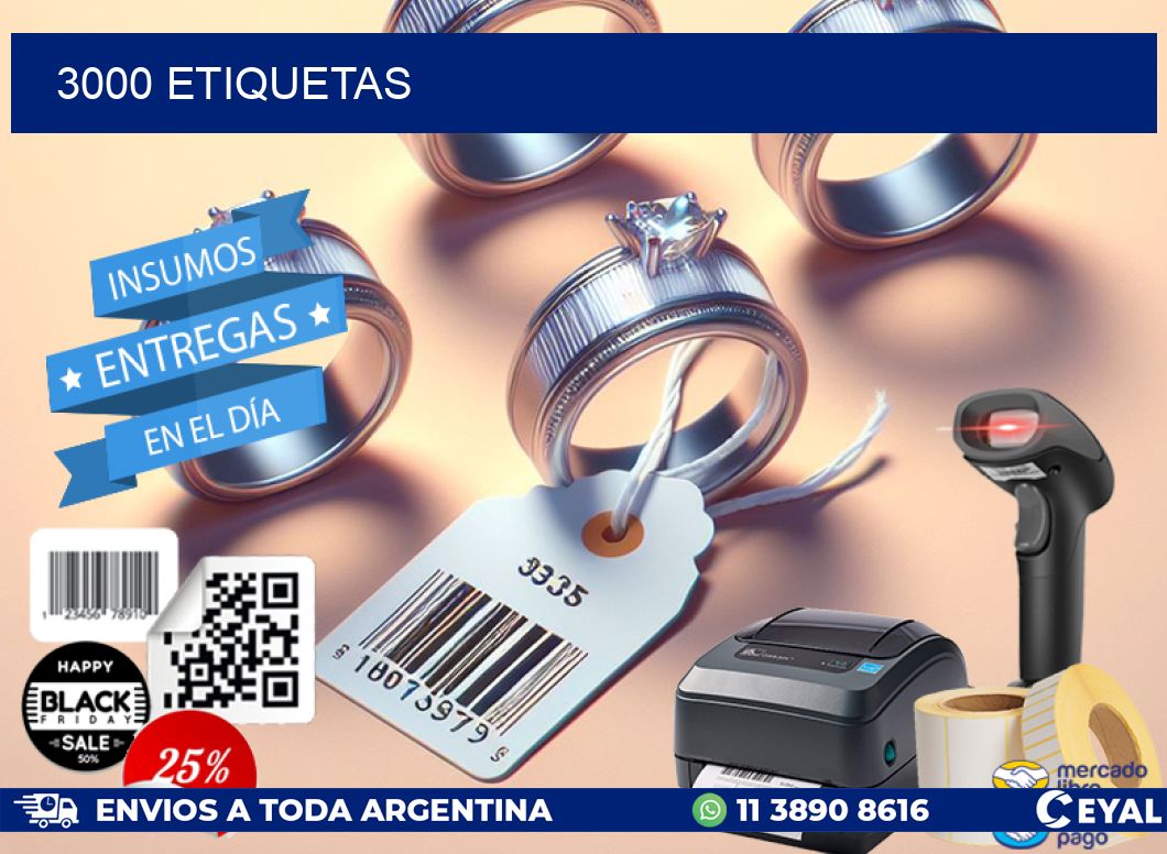 3000 ETIQUETAS