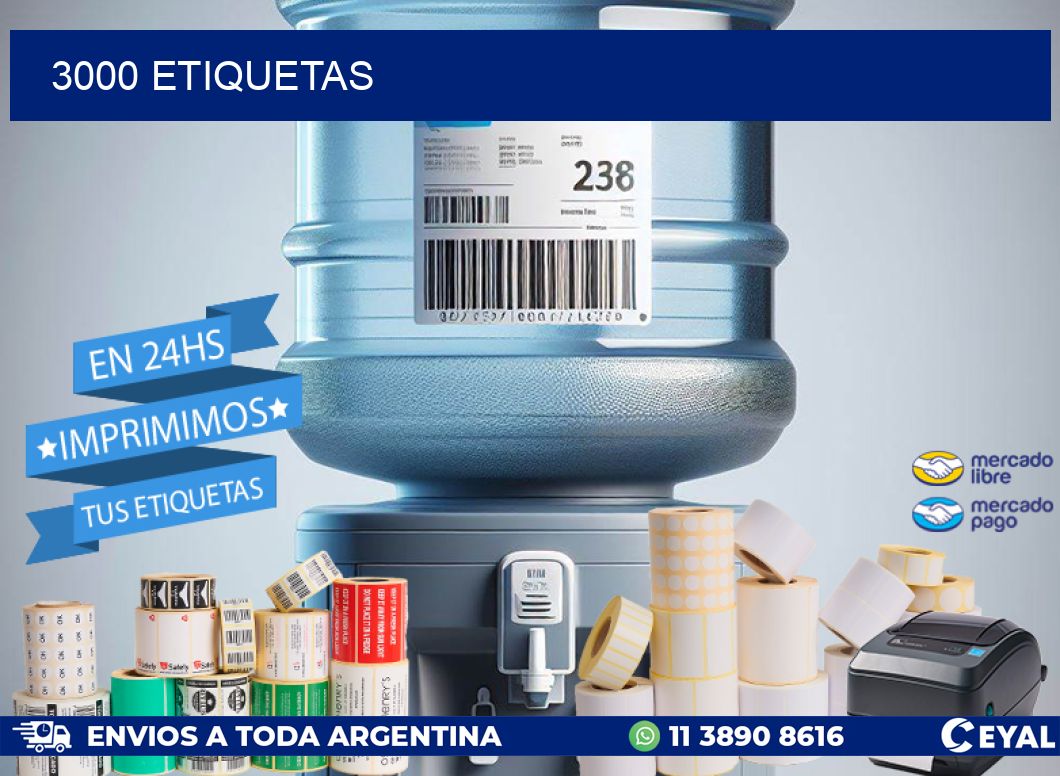 3000 ETIQUETAS