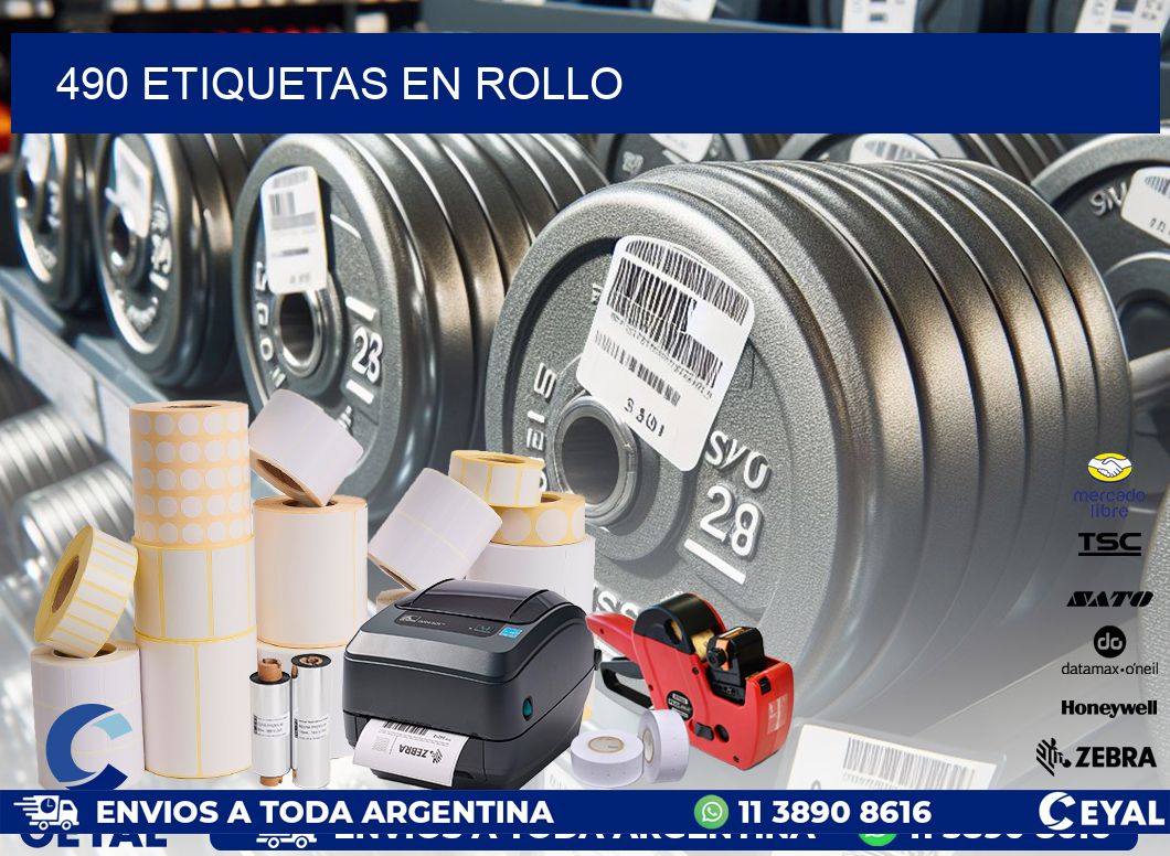 490 ETIQUETAS EN ROLLO