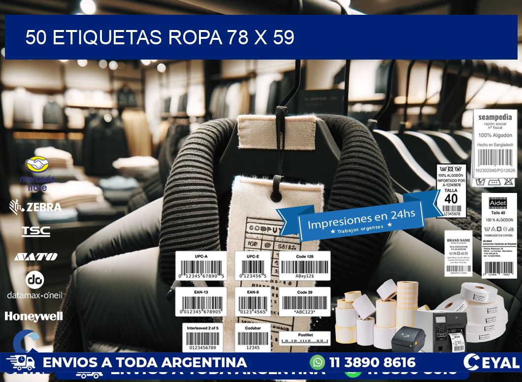 50 ETIQUETAS ROPA 78 x 59