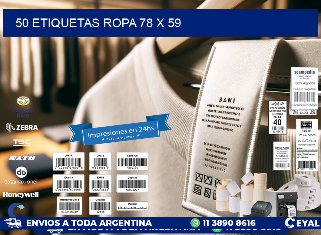 50 ETIQUETAS ROPA 78 x 59