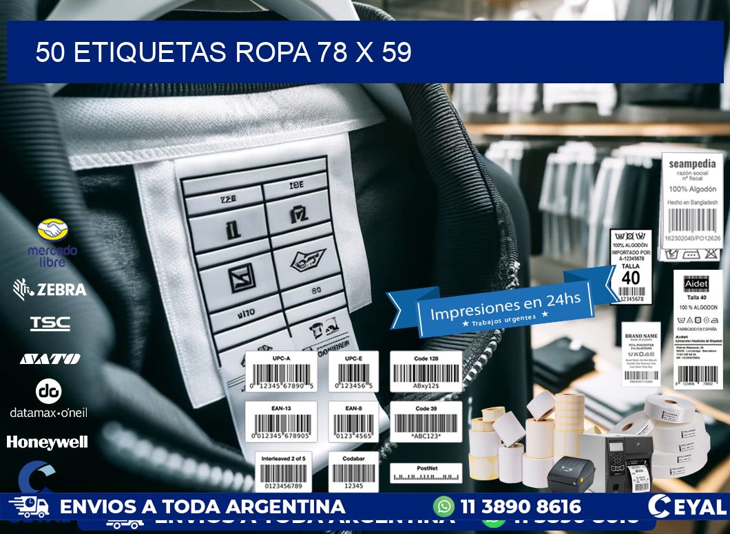 50 ETIQUETAS ROPA 78 x 59