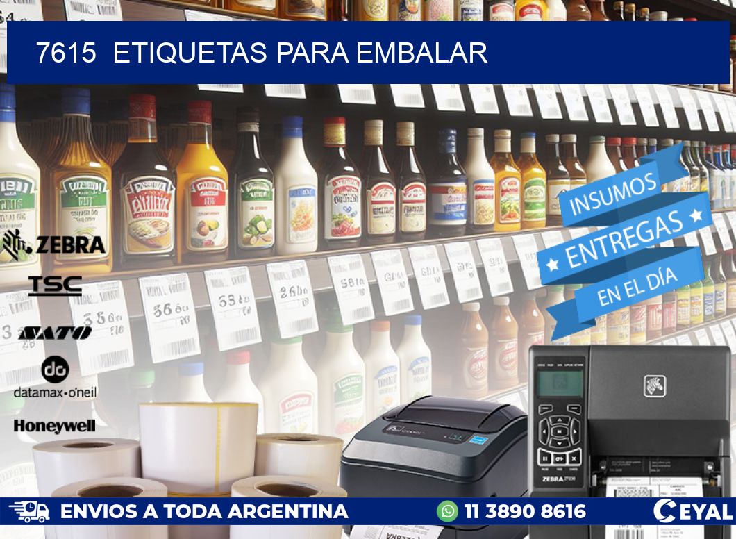 7615  ETIQUETAS PARA EMBALAR