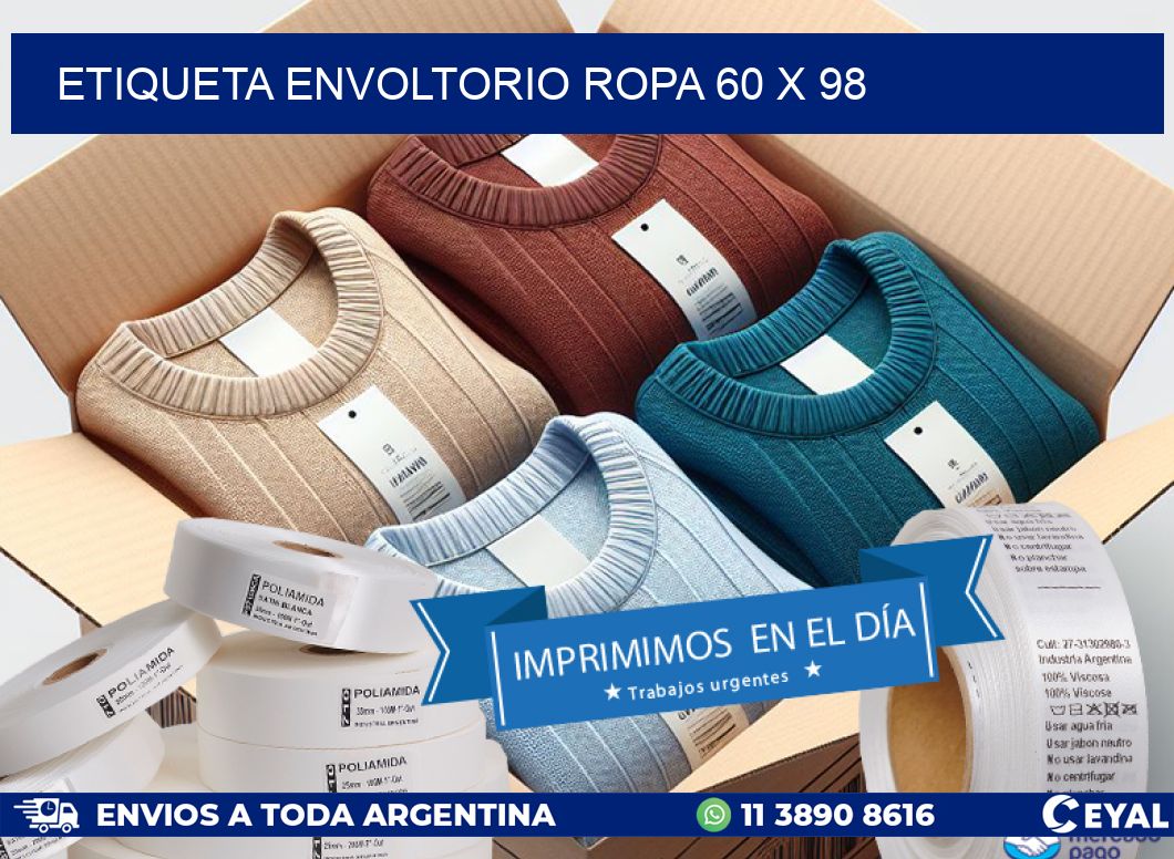 ETIQUETA ENVOLTORIO ROPA 60 x 98