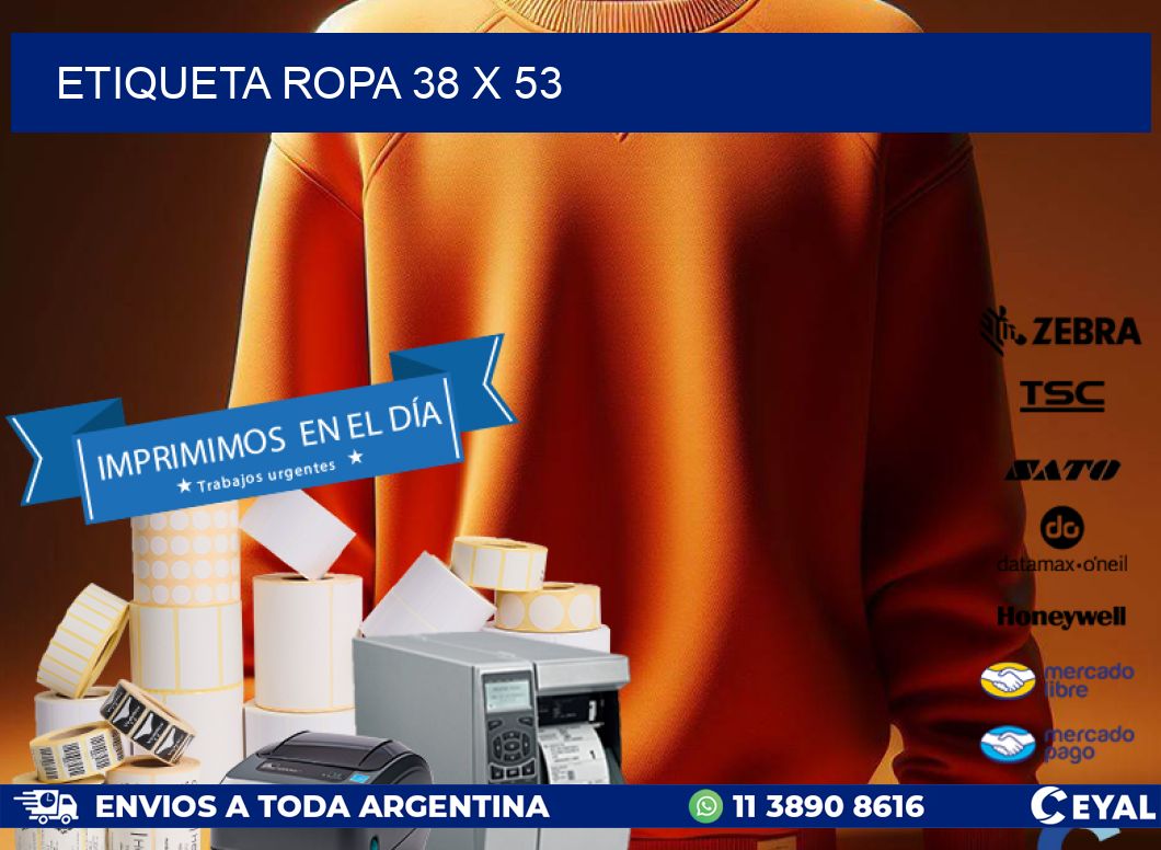 ETIQUETA ROPA 38 x 53