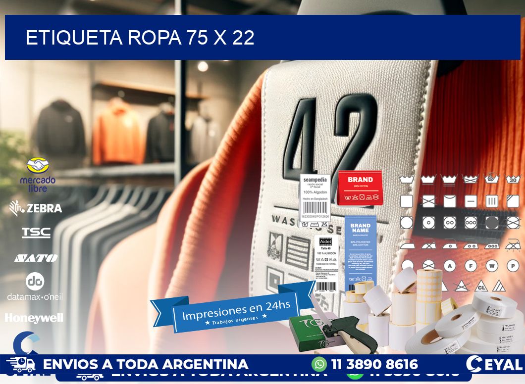 ETIQUETA ROPA 75 x 22