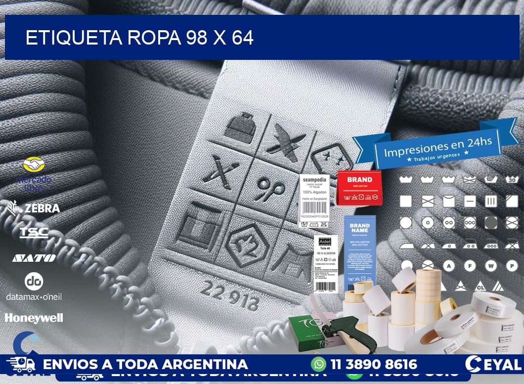 ETIQUETA ROPA 98 x 64