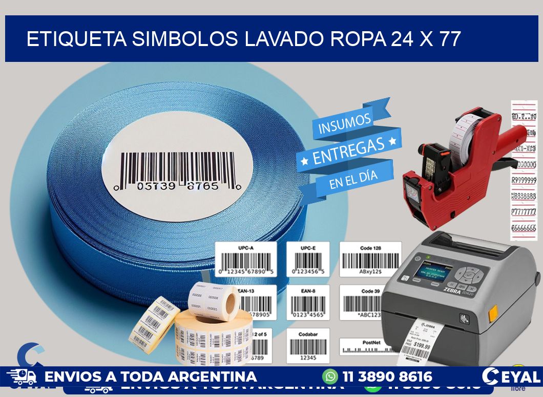 ETIQUETA SIMBOLOS LAVADO ROPA 24 x 77