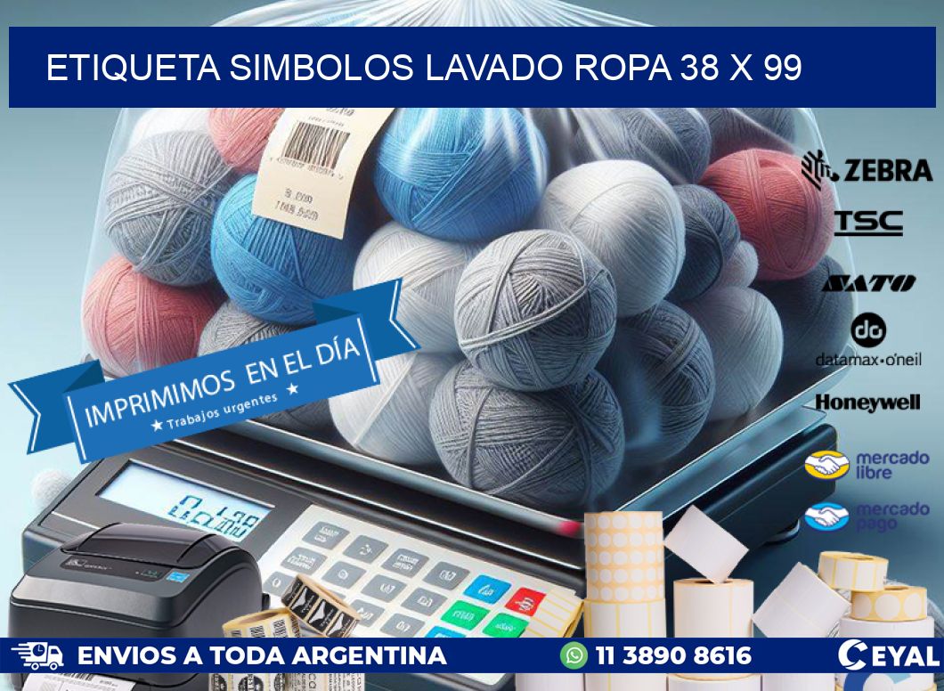 ETIQUETA SIMBOLOS LAVADO ROPA 38 x 99