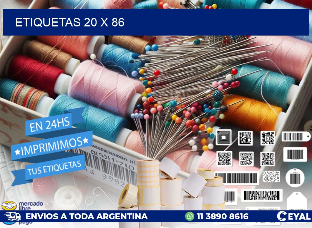 ETIQUETAS 20 x 86