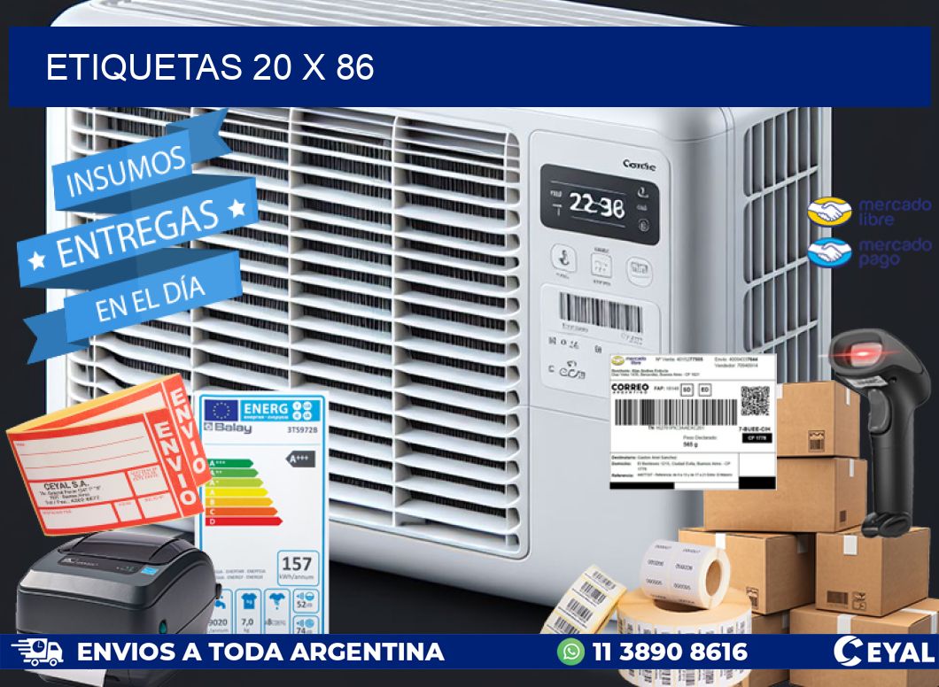 ETIQUETAS 20 x 86