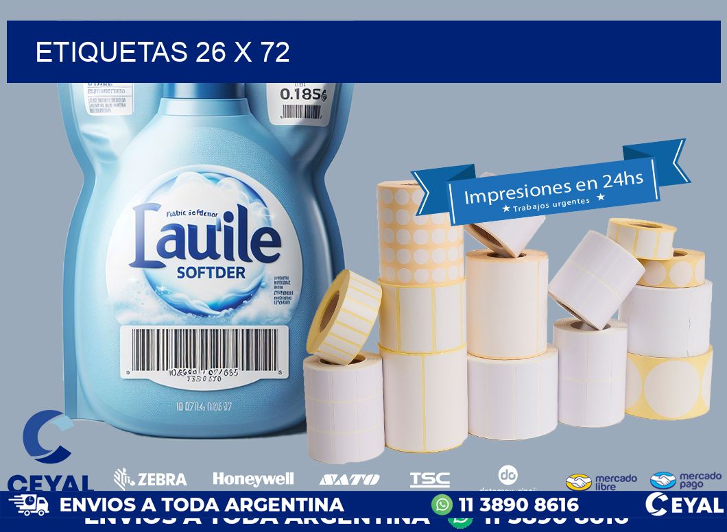 ETIQUETAS 26 x 72