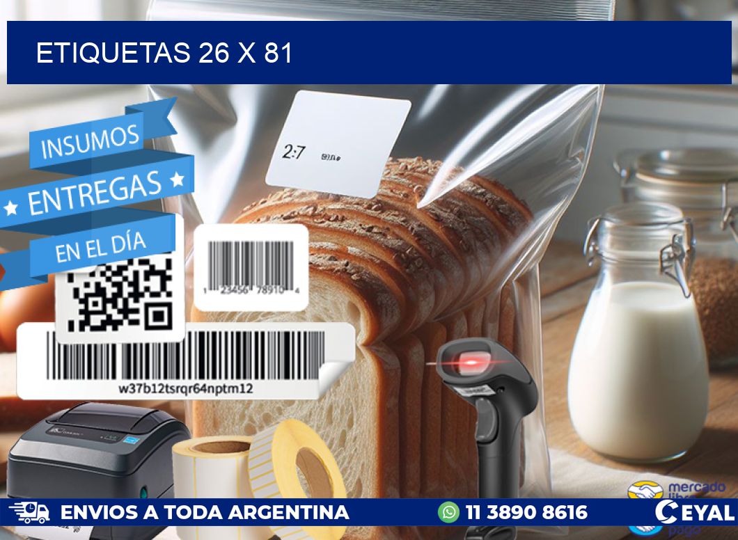 ETIQUETAS 26 x 81
