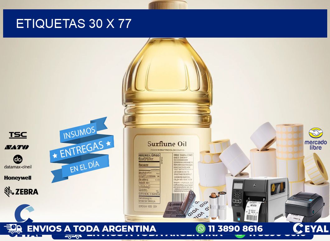 ETIQUETAS 30 x 77