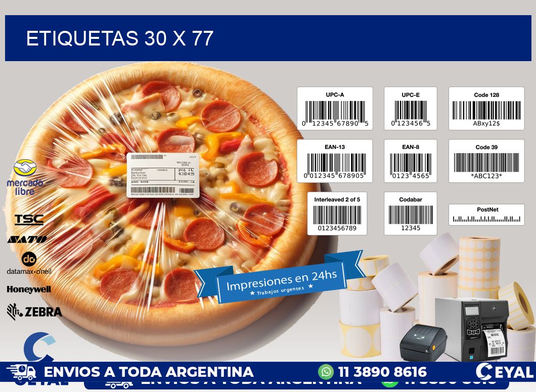 ETIQUETAS 30 x 77