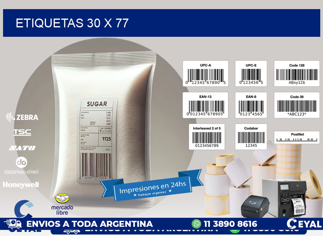ETIQUETAS 30 x 77