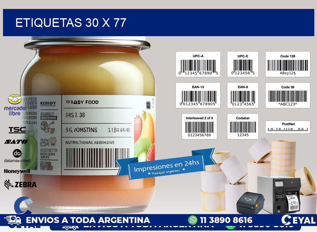 ETIQUETAS 30 x 77