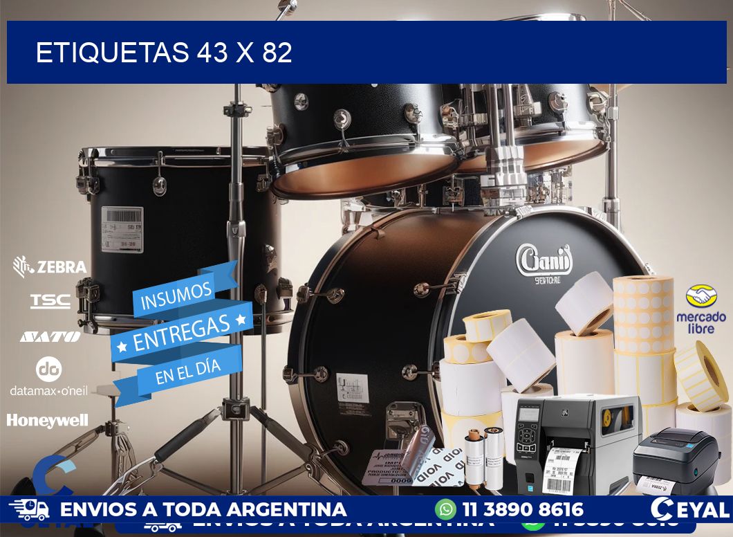 ETIQUETAS 43 x 82