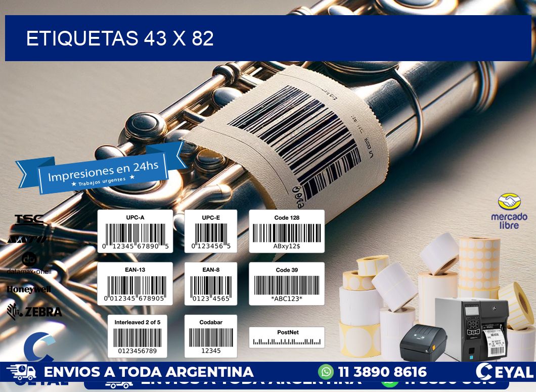 ETIQUETAS 43 x 82