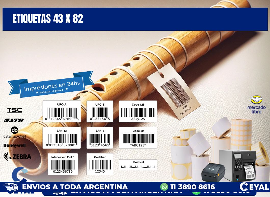 ETIQUETAS 43 x 82