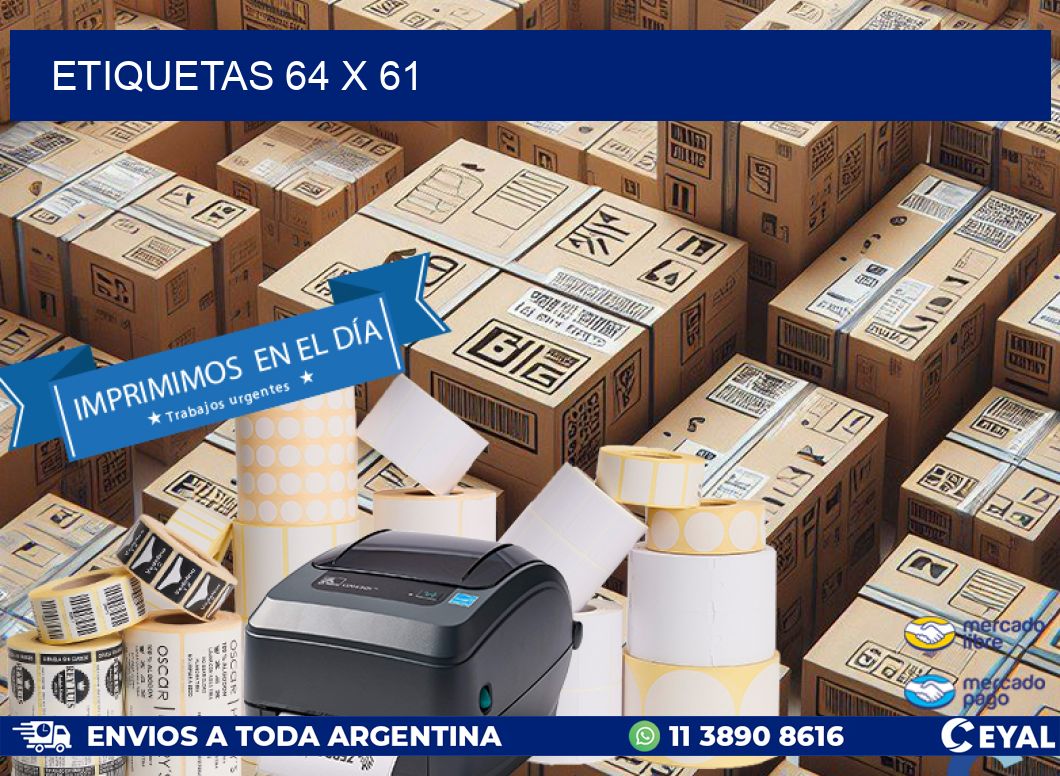 ETIQUETAS 64 x 61