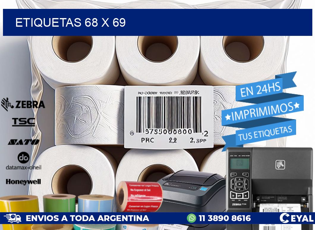 ETIQUETAS 68 x 69