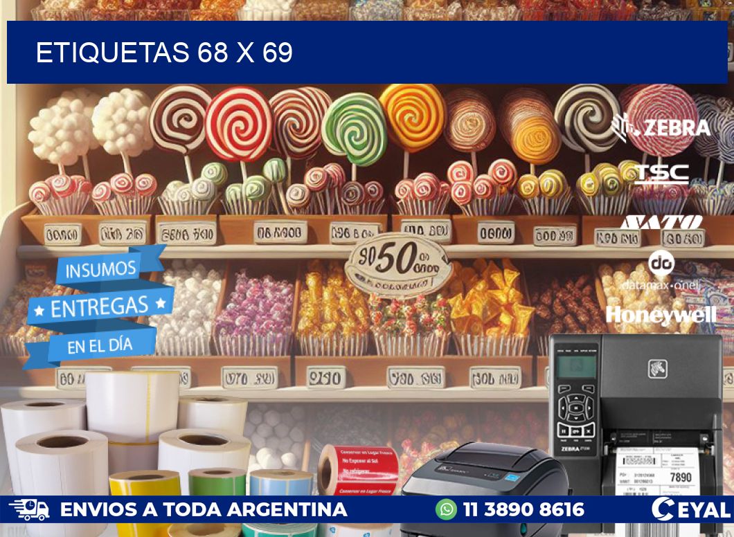 ETIQUETAS 68 x 69