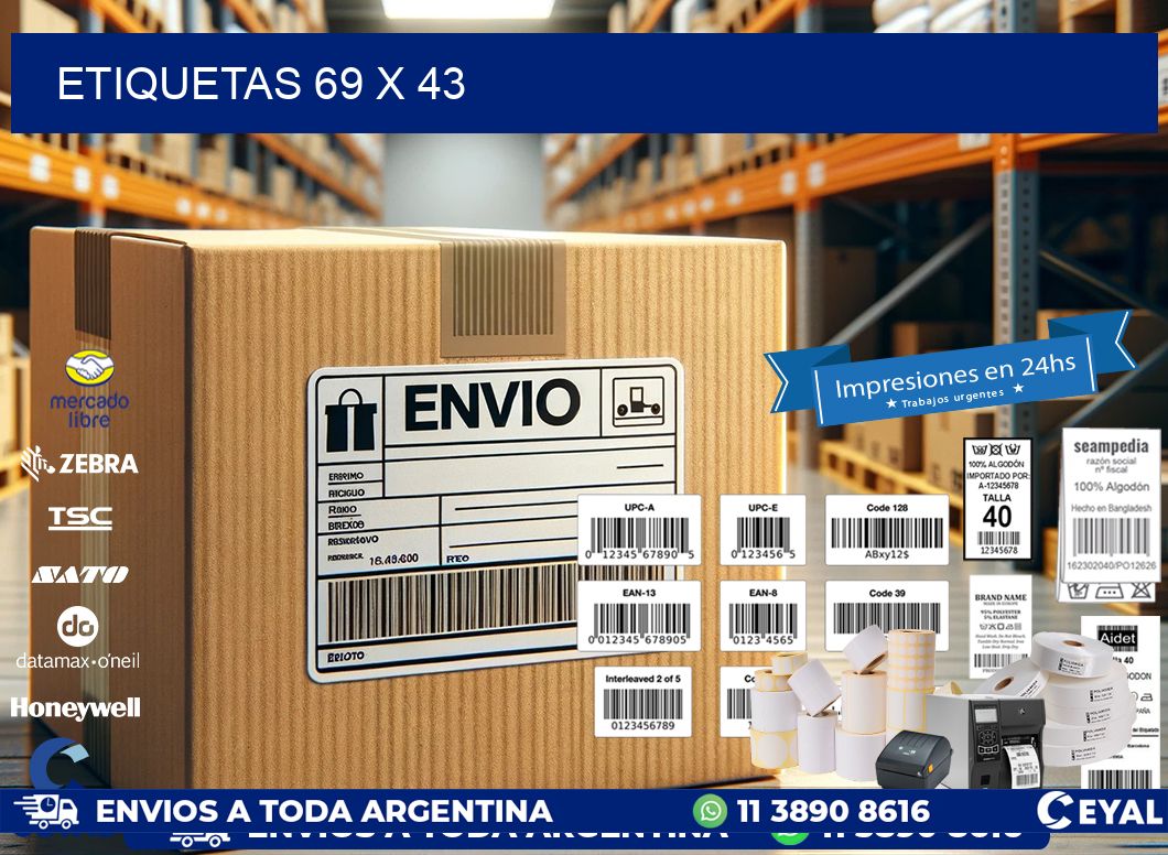 ETIQUETAS 69 x 43