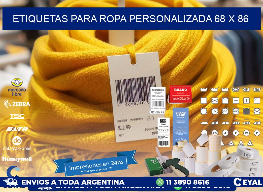 ETIQUETAS PARA ROPA PERSONALIZADA 68 x 86