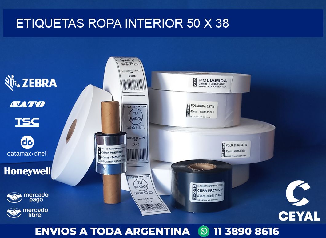 ETIQUETAS ROPA INTERIOR 50 x 38