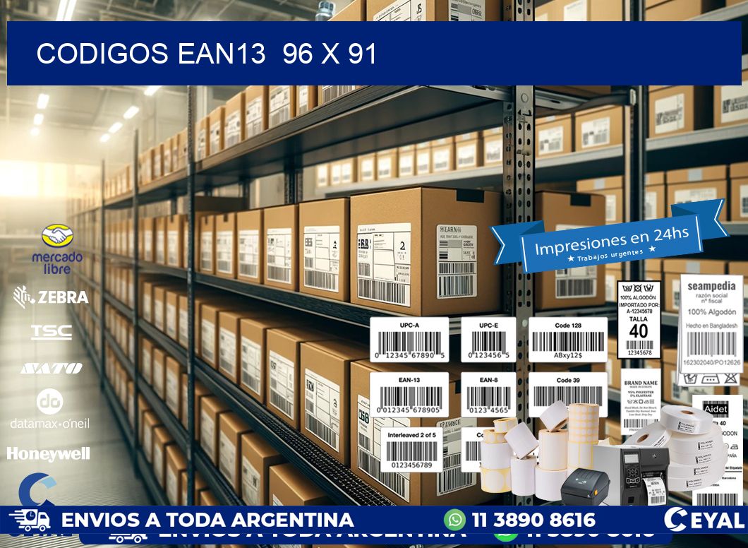 CODIGOS EAN13  96 x 91