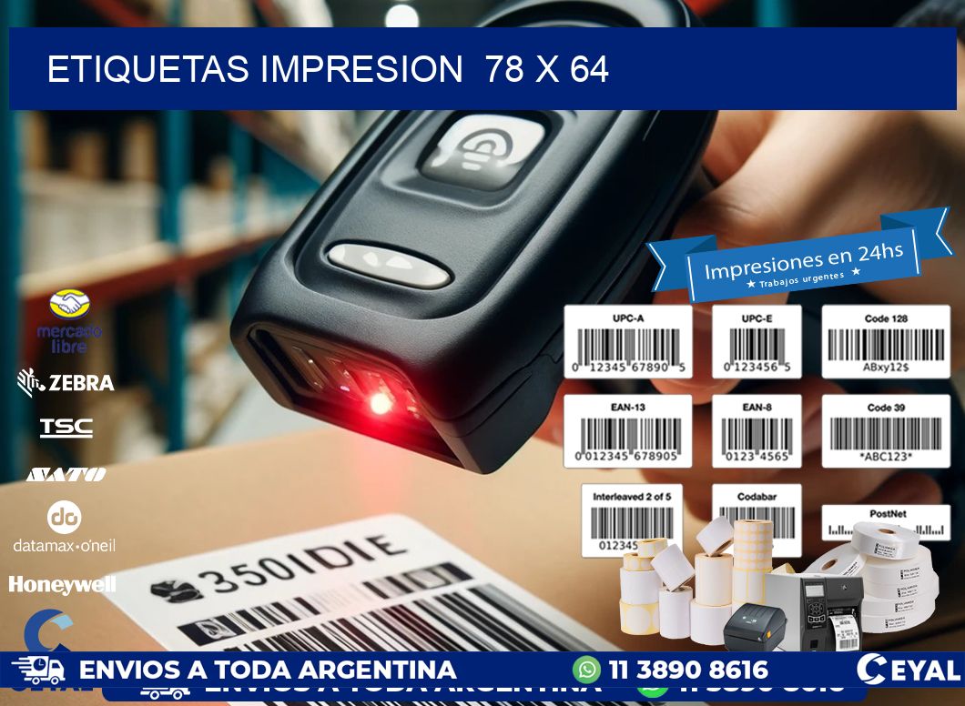 ETIQUETAS IMPRESION 78 x 64