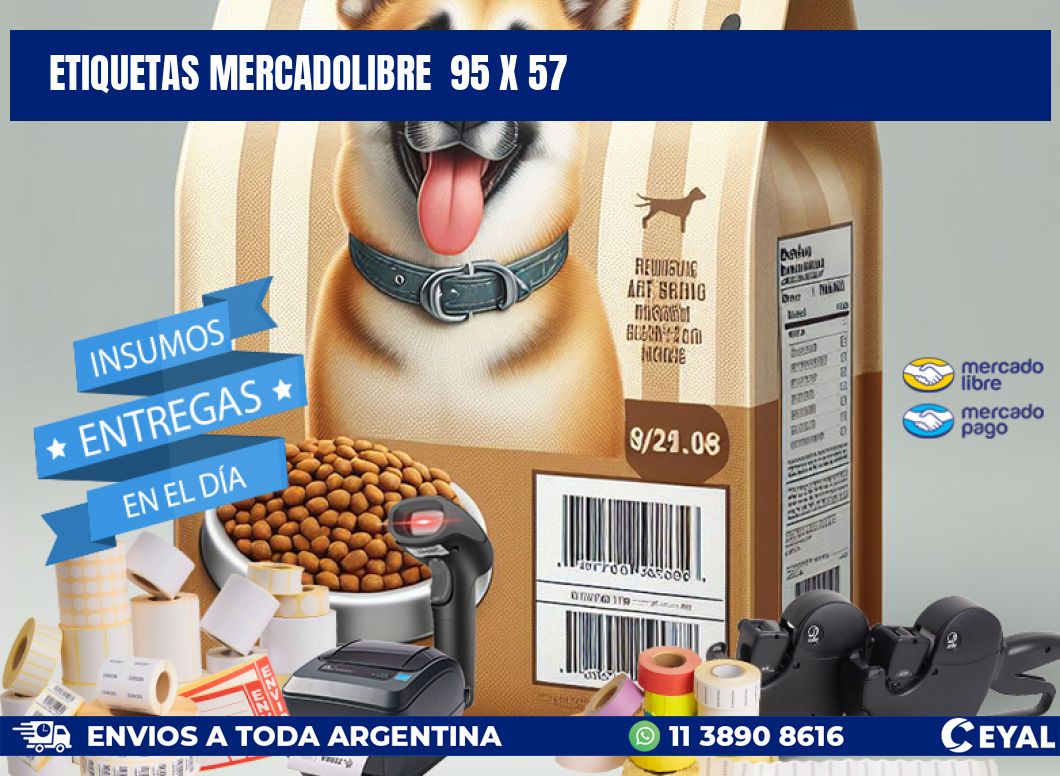 ETIQUETAS MERCADOLIBRE  95 x 57