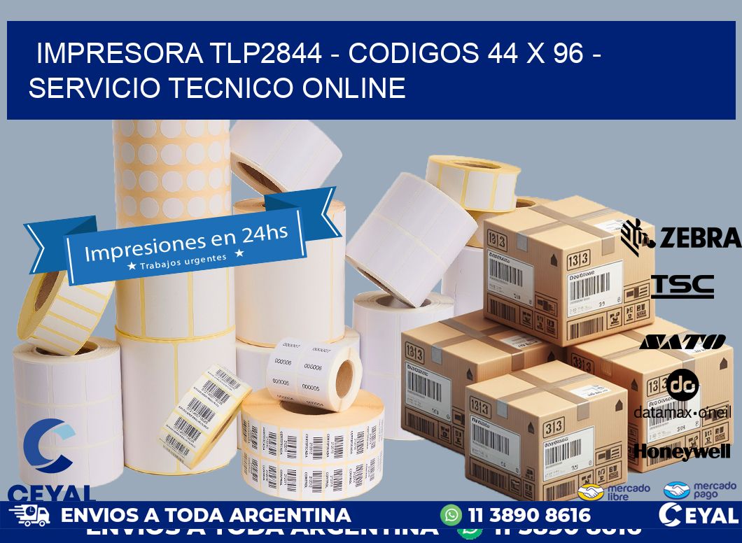 IMPRESORA TLP2844 - CODIGOS 44 x 96 - SERVICIO TECNICO ONLINE