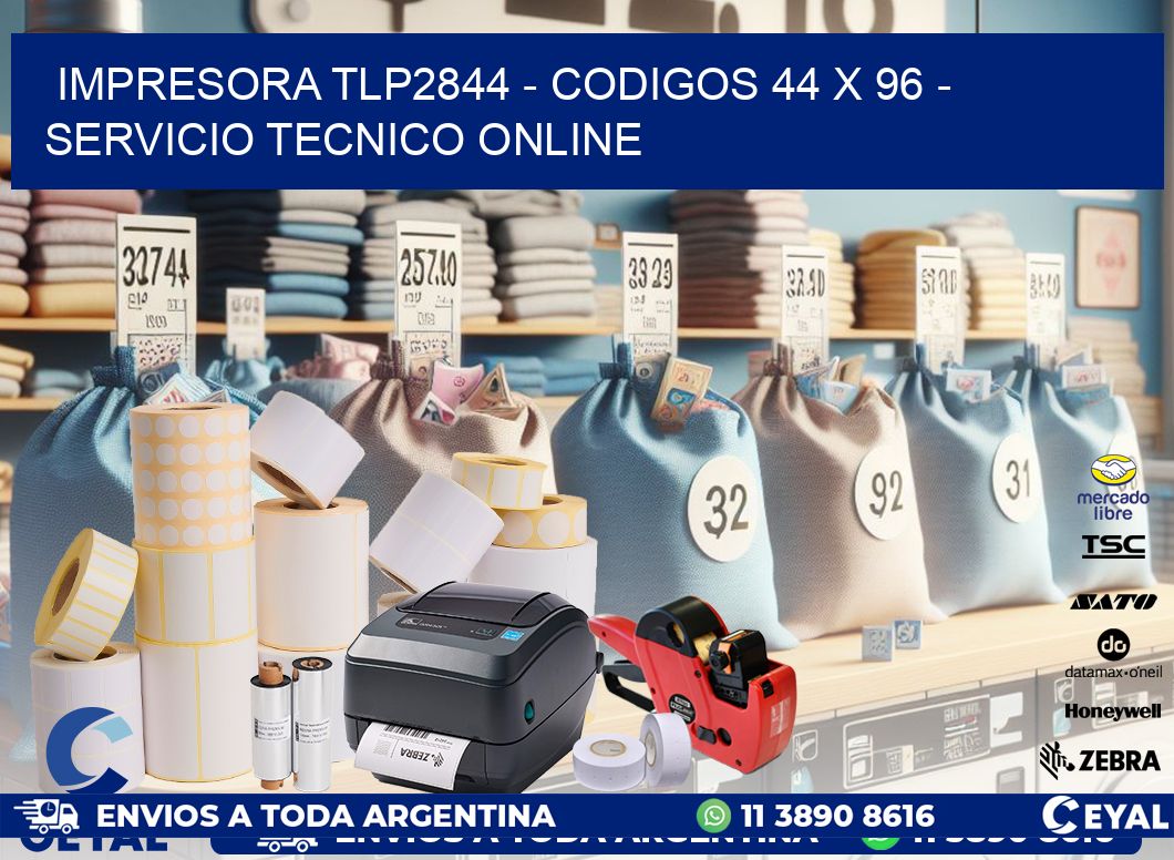 IMPRESORA TLP2844 - CODIGOS 44 x 96 - SERVICIO TECNICO ONLINE