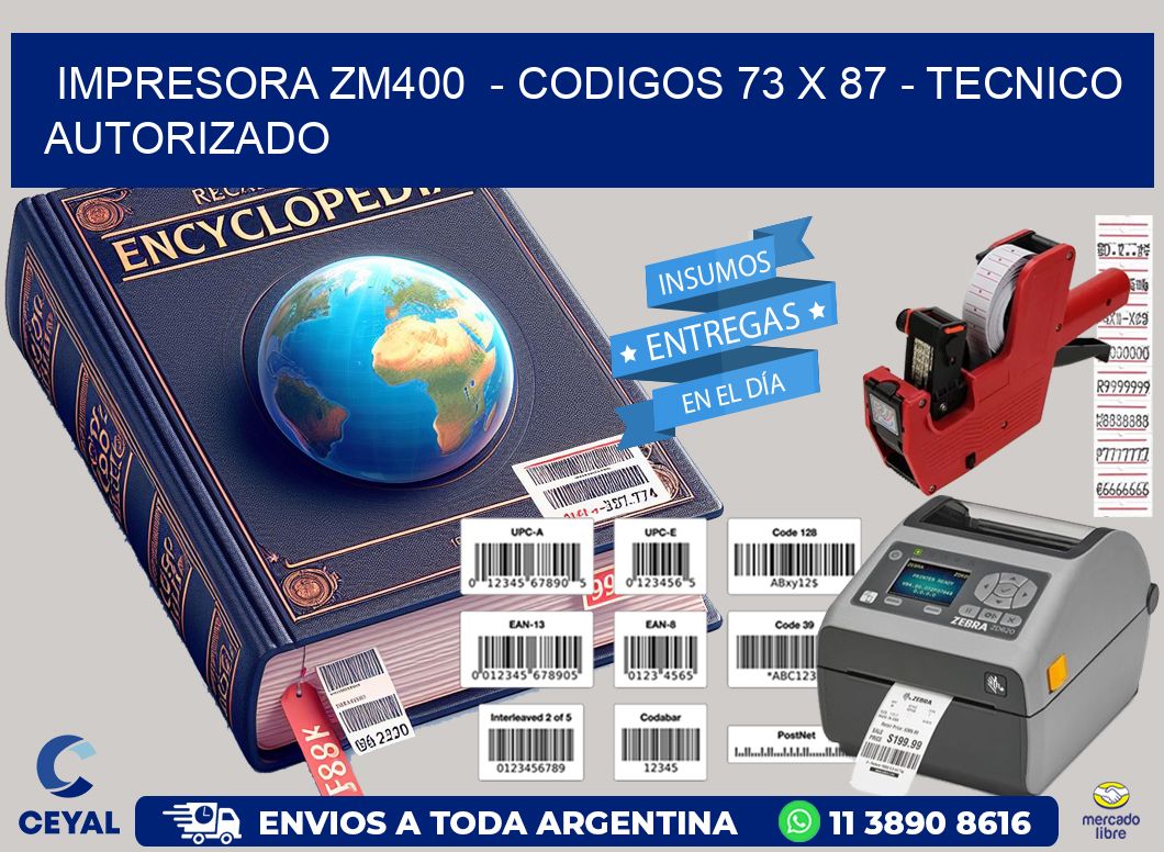 IMPRESORA ZM400  - CODIGOS 73 x 87 - TECNICO AUTORIZADO