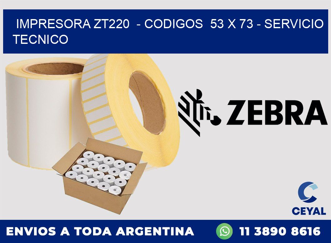IMPRESORA ZT220  - CODIGOS  53 x 73 - SERVICIO TECNICO